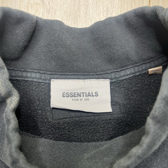 Fear of God Essentials Crewneck Relaxed Fit Black Mens Size Small Logo Authentic - Picture 16 of 16